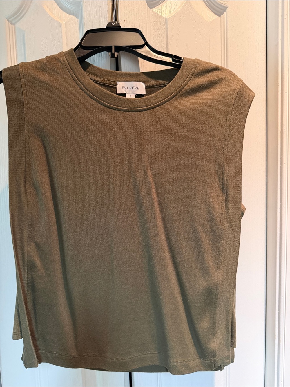 Evereve Olive Sleeveless Boxy Tank